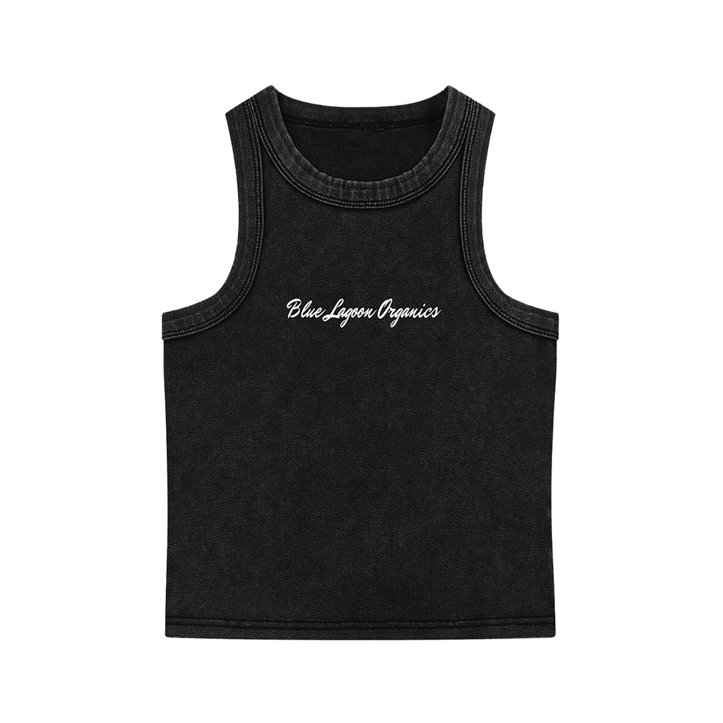 Blue Lagoon Organics Classic Logo Snow Washed Tank Top(women)