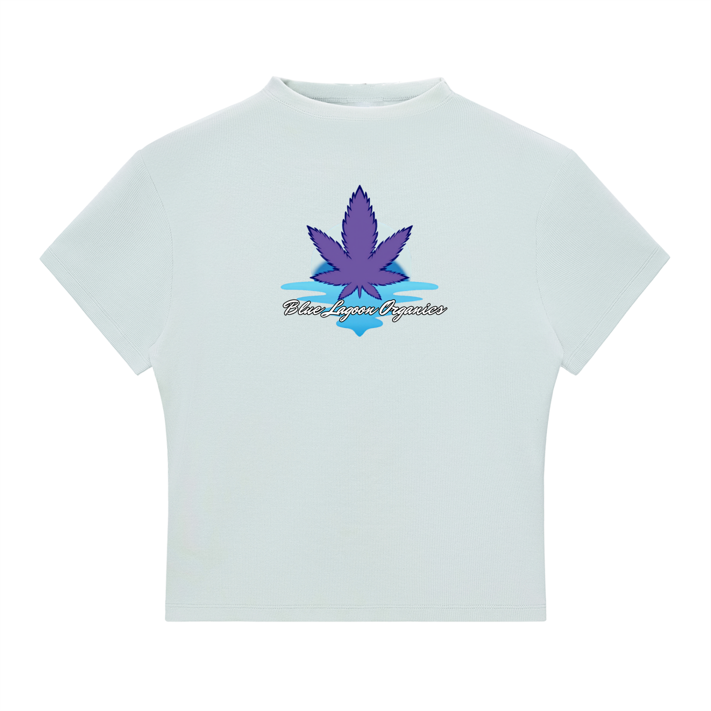 Blue Lagoon Organics Classic Logo Slim Fit Mock Neck T-Shirt(Women)