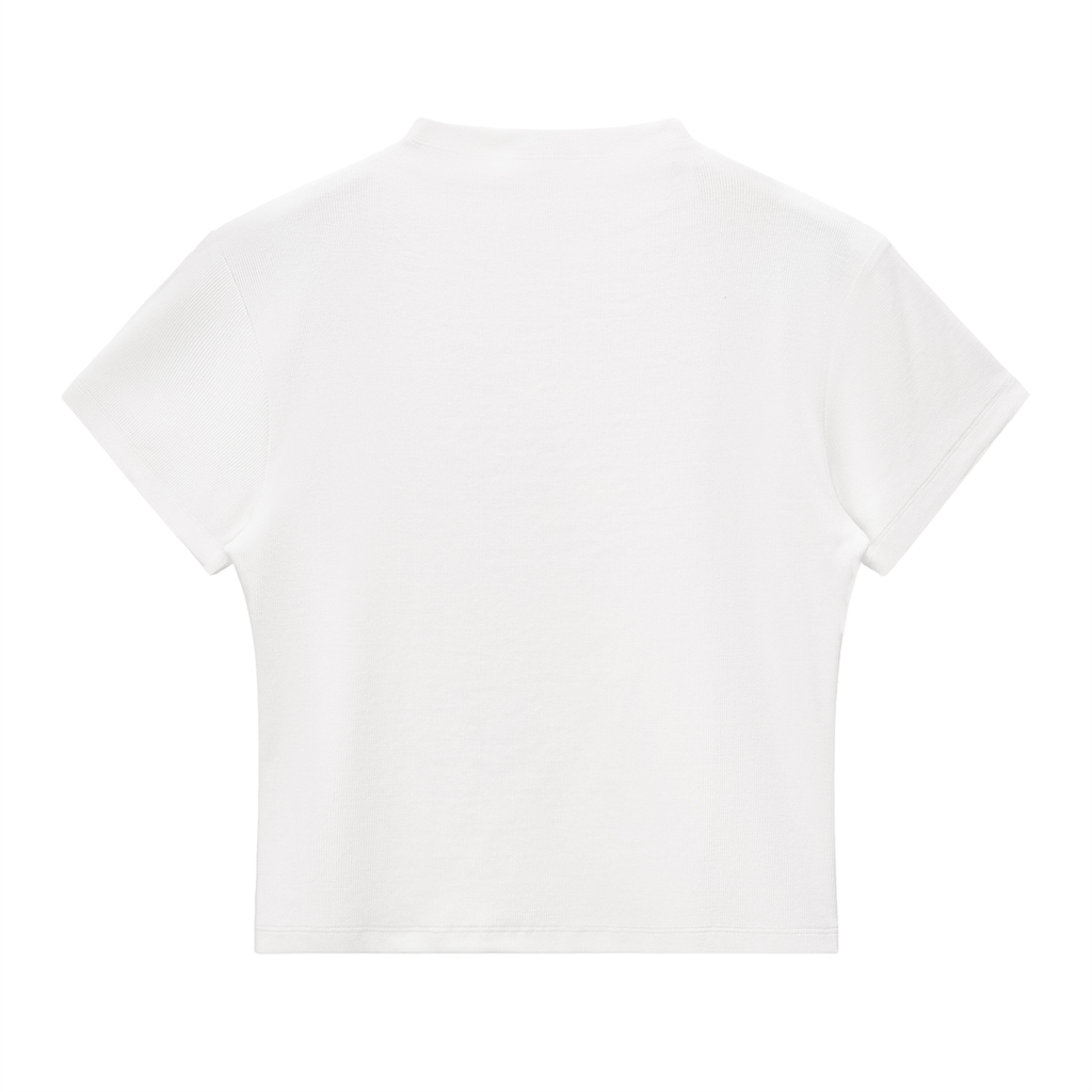 Blue Lagoon Organics Classic Logo Slim Fit Mock Neck T-Shirt(Women)