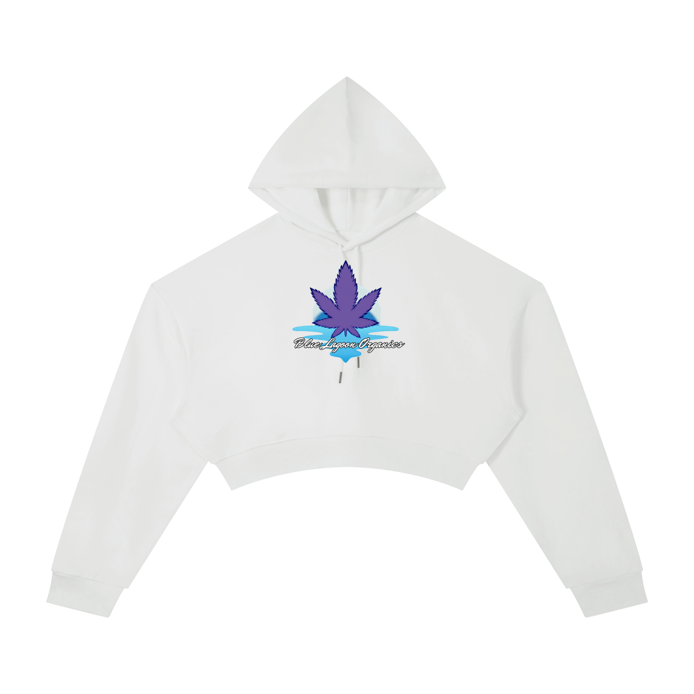 Blue Lagoon Organics Classic Logo Cropped Hoodie(Women)