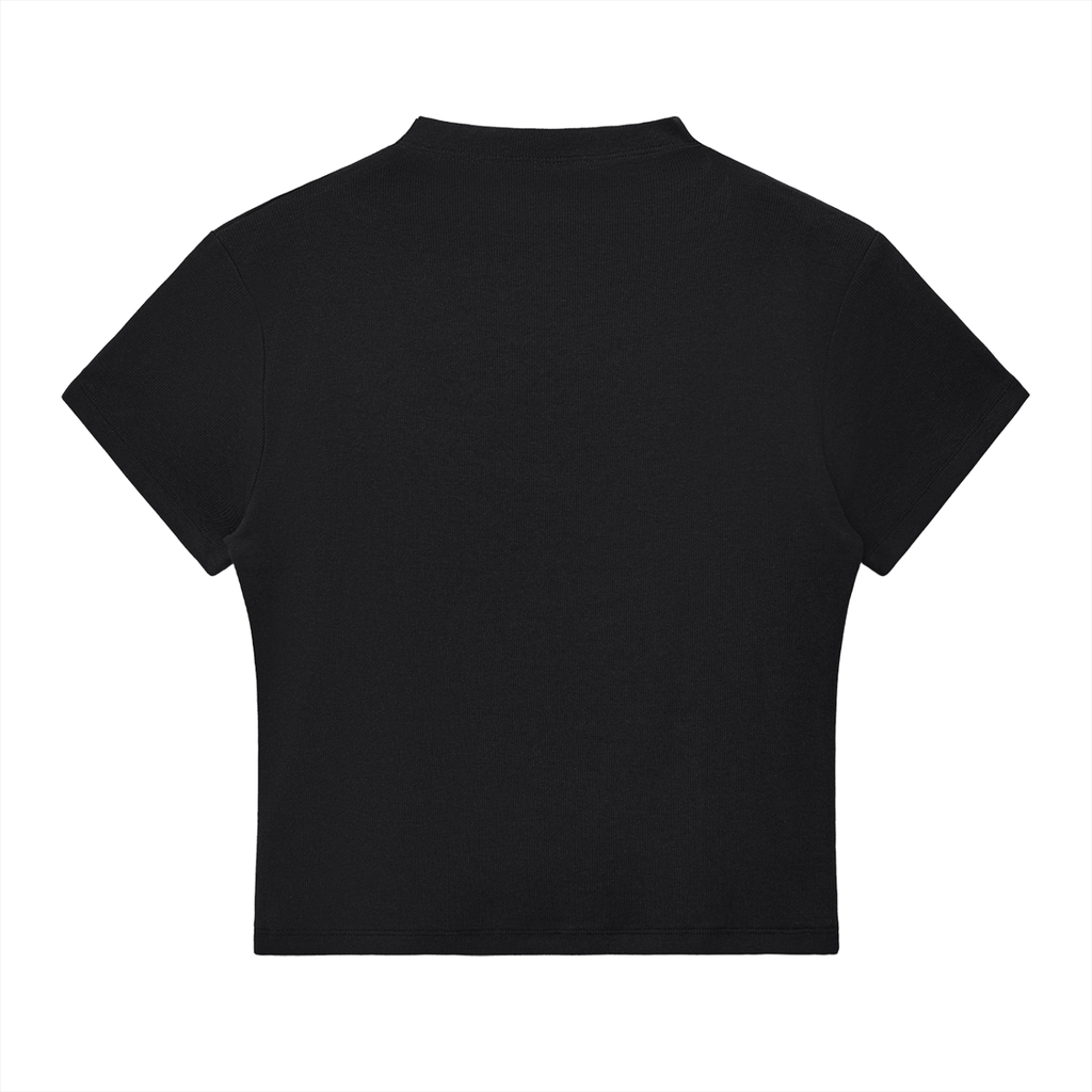 Blue Lagoon Organics Small Classic Logo Slim Fit Mock Neck T-Shirt(Women)